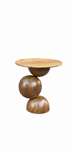 Mbark Woods – The Orbital Accent Table | Sculptural Acacia Wood Round Side Table