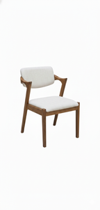 The Verona Arm Chair | Acacia Wood Upholstered Dining & Accent Chair