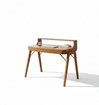 The Arlo Work Console | Acacia Wood Writing Desk & Console Table with Drawer & Raised Rail