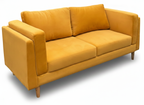 Solace 3-Seater Sofa | Upholstered Fabric Sofa with Solid Wood Legs